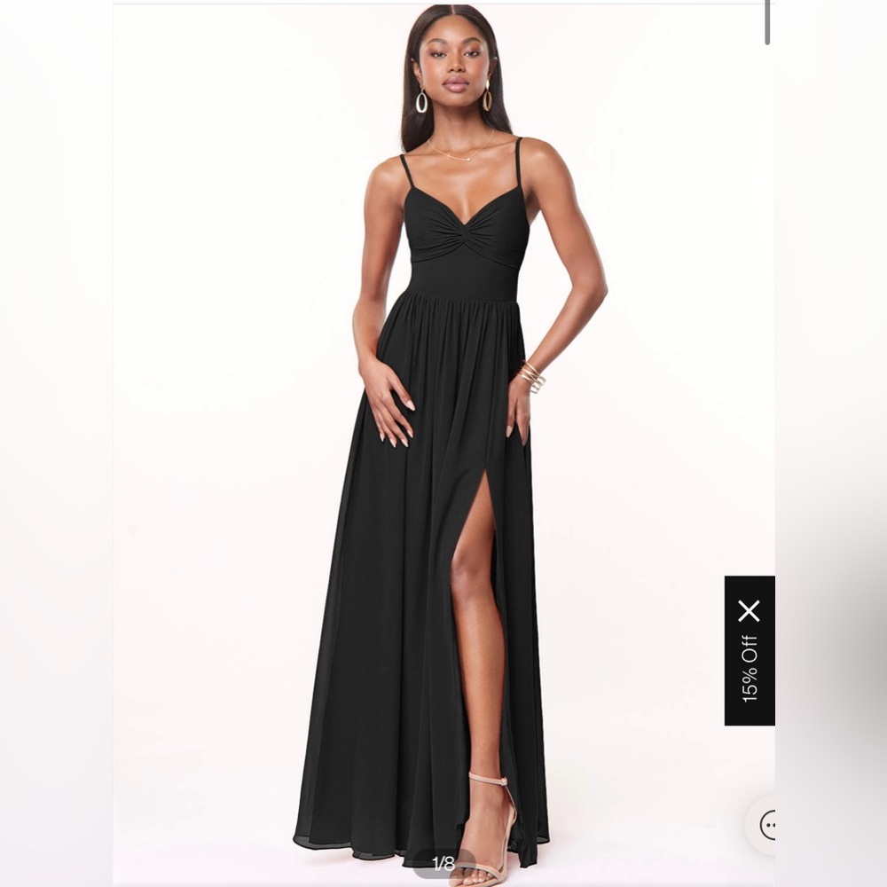 Black Zeya Azazie Bridesmaid Dress